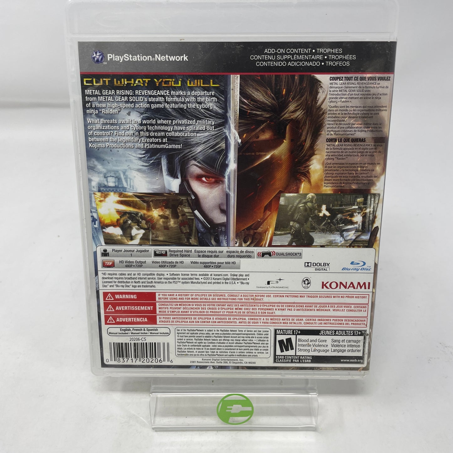 Metal Gear Rising: Revengeance (Sony PlayStation 3 PS3, 2013)