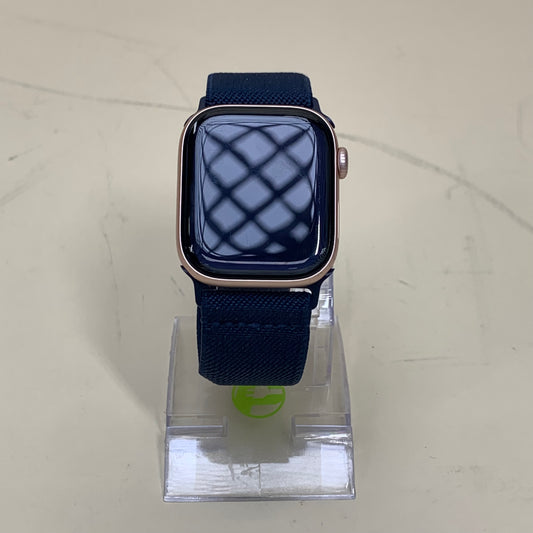 GPS Only Apple Watch Series 10 42MM Rose Gold Aluminum Blue Sport Loop A3001