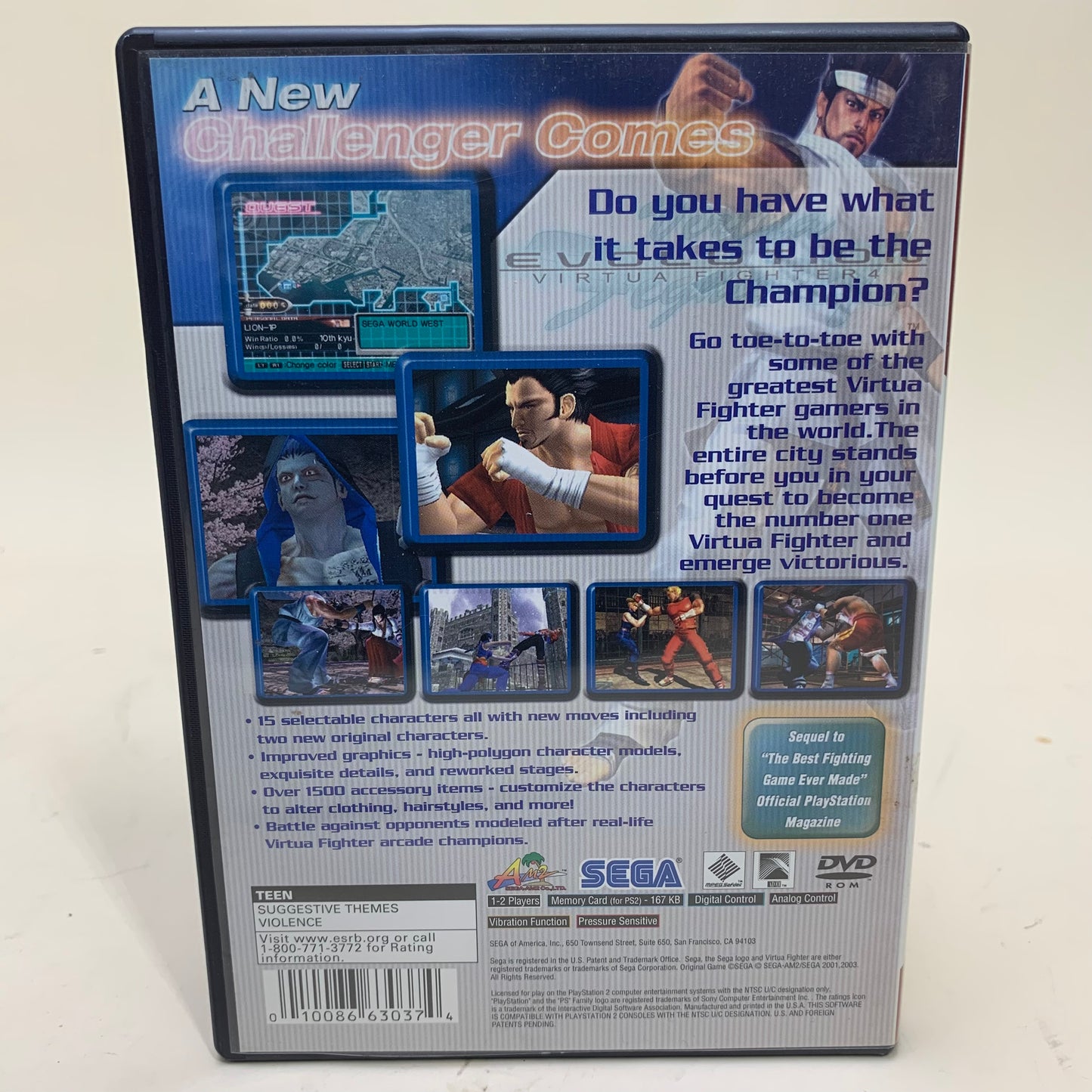 Virtua Fighter 4 Evolution (Sony PlayStation 2 PS2, 2003)