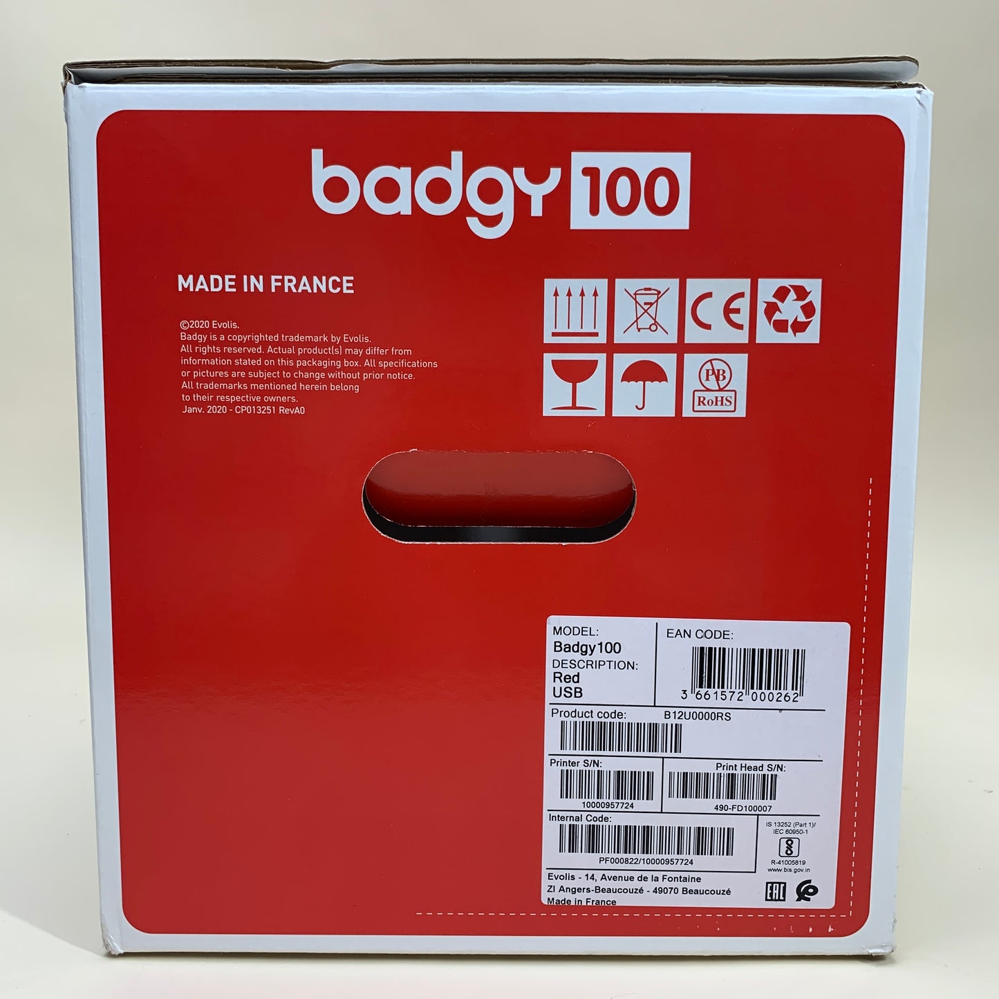 Evolis Badgy 100 Card Printer