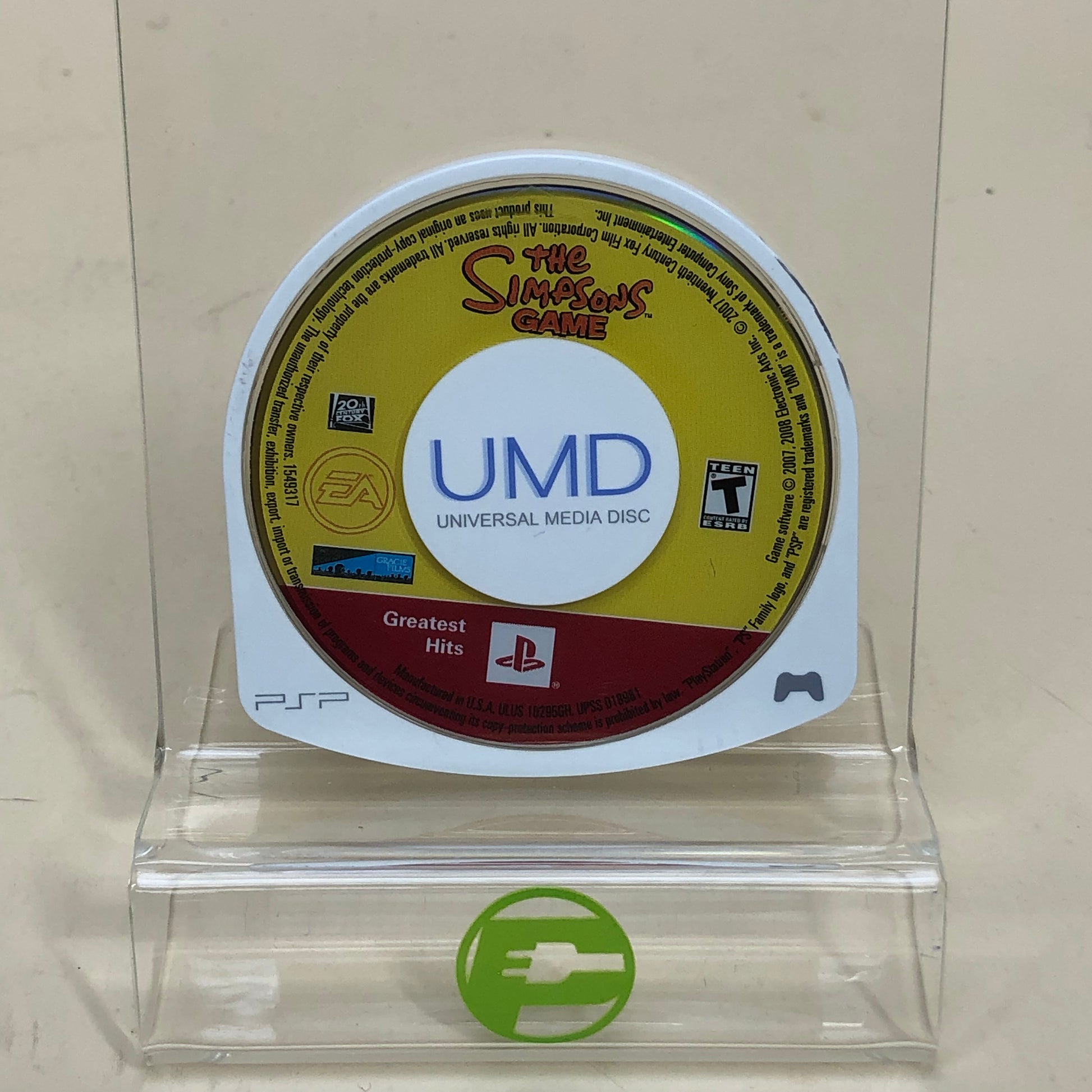 Psp Disc Less The Simpsons Game (Sony PlayStation Portable PSP, 2007) Disc Only ...