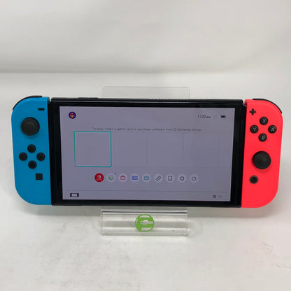 Nintendo Switch OLED Console Gaming System HEG-001 Red/Blue