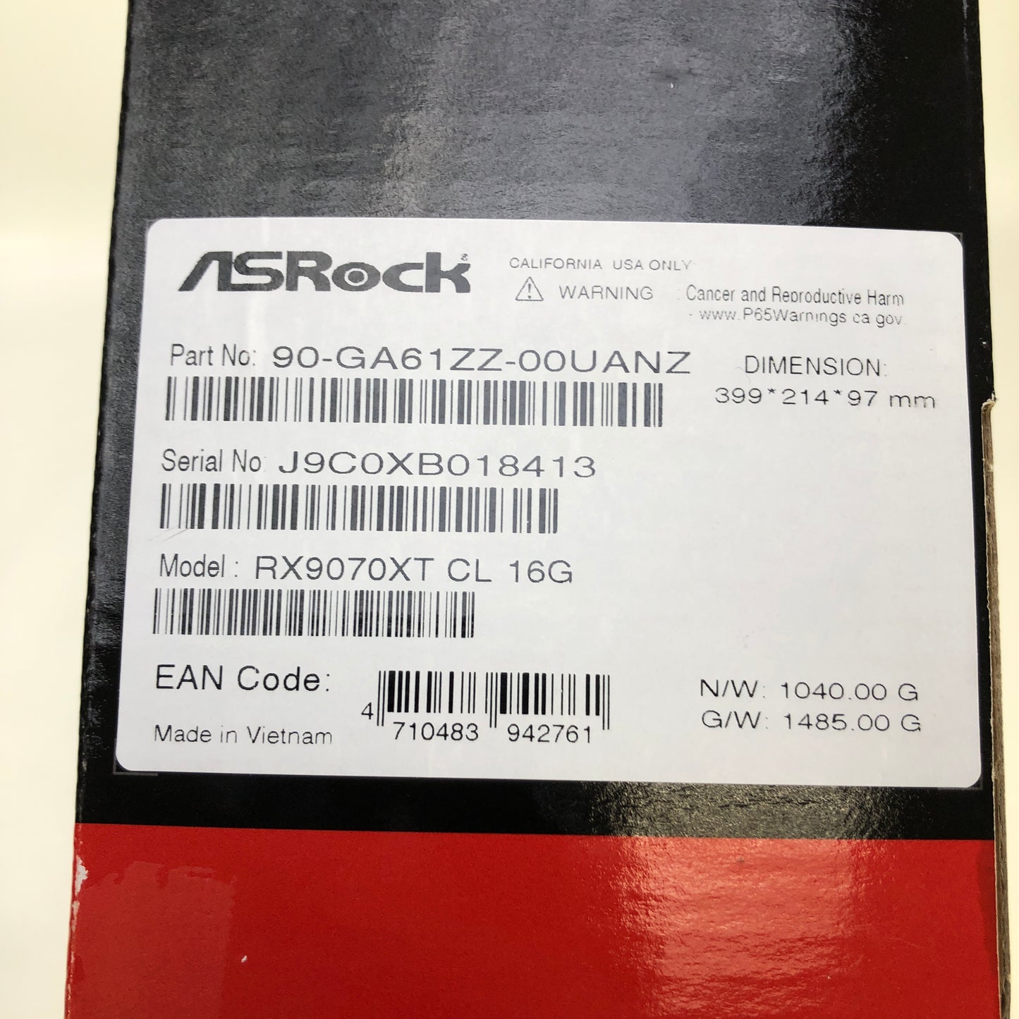 AsRock Radeon RX 9070 XT 16GB GDDR6 Graphics Card RX9070XTCL 16GB