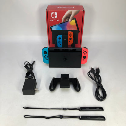 Nintendo Switch OLED Console Gaming System HEG-001 Red/Blue