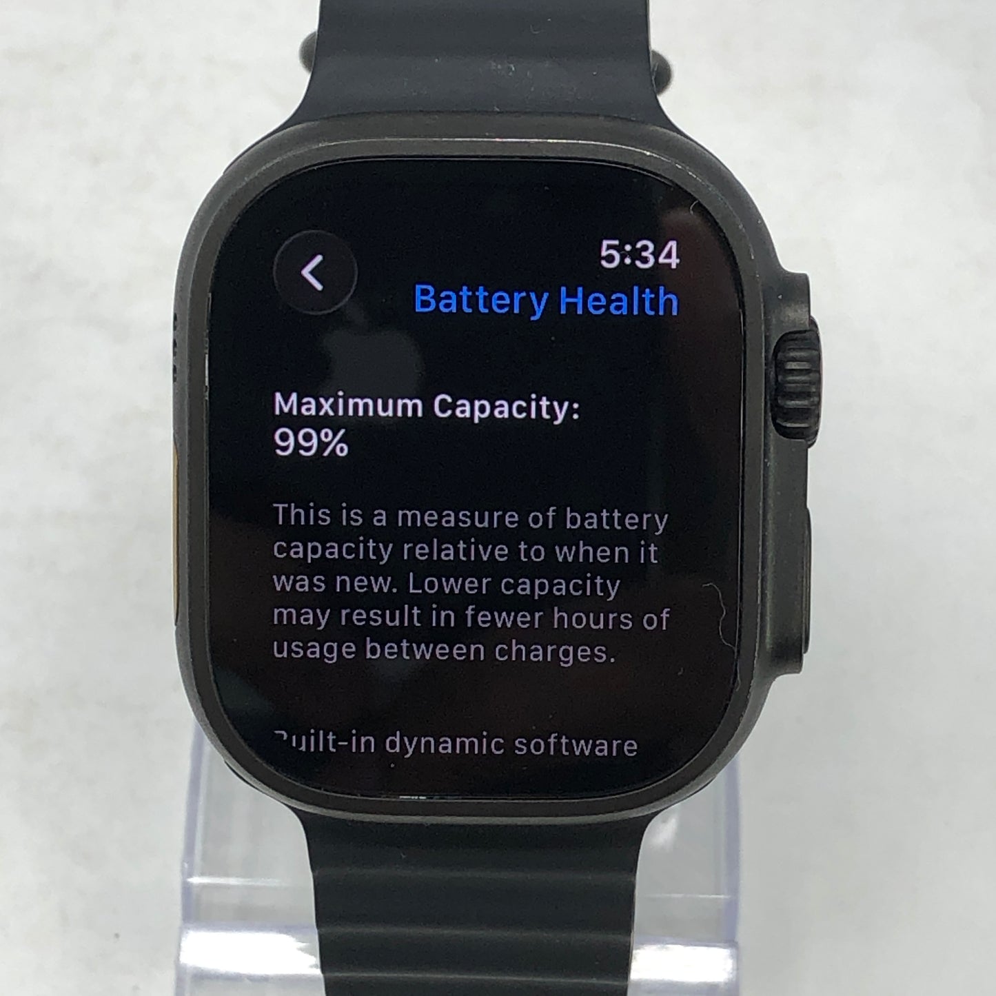Unlocked Apple Watch Ultra 2 49MM Natural Titanium Black Ocean Band MX4P3LW/A