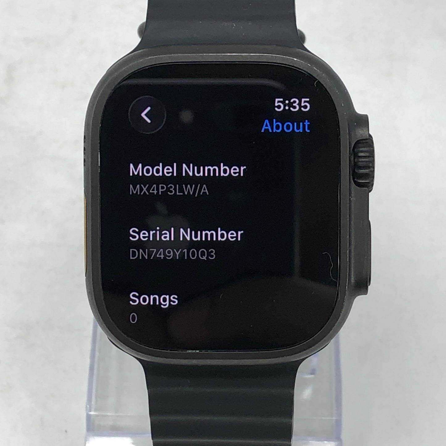Unlocked Apple Watch Ultra 2 49MM Natural Titanium Black Ocean Band MX4P3LW/A