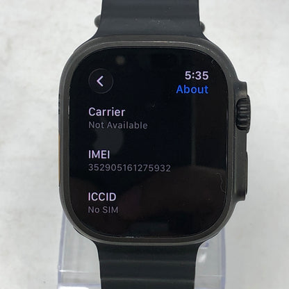 Unlocked Apple Watch Ultra 2 49MM Natural Titanium Black Ocean Band MX4P3LW/A