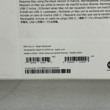 New Apple Magic Keyboard (USB-C) A3203 White