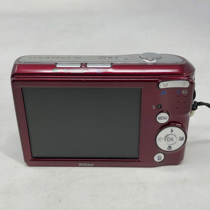 Nikon Coolpix L20 10.0 MP Red Compact Digital Camera 