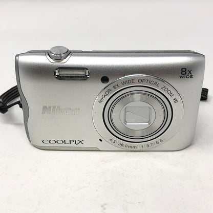 Nikon Coolpix A300 20.1MP Sliver Compact Digital Camera