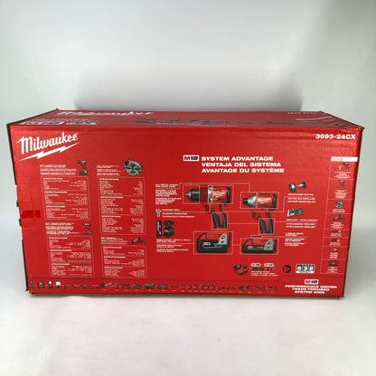 New Milwaukee 3693-24CX M18 18V Power Tool Combo Kit