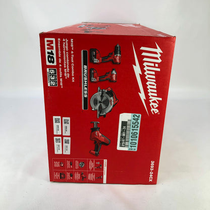 New Milwaukee 3693-24CX M18 18V Power Tool Combo Kit
