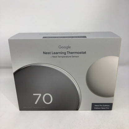 New Google Nest Learning  Programmable Thermostat Sliver GA05560-US