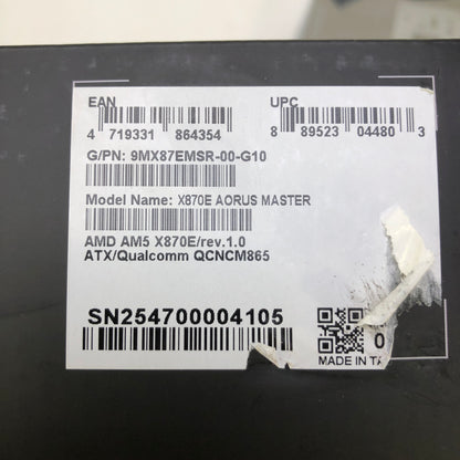 New Gigabyte X870E Aorus Master AM5 ATX AMD DDR5 Motherboard