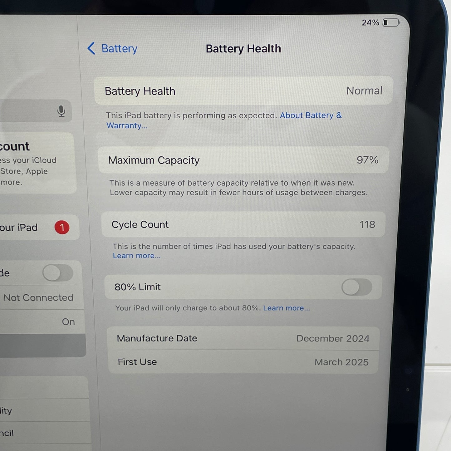 WiFi Only Apple iPad 11" (A16) 128GB Blue MD4A4LL/A