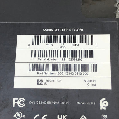 NVIDIA GeForce RTX 3070 8GB GDDR6 Graphics Card  9001G1422510000
