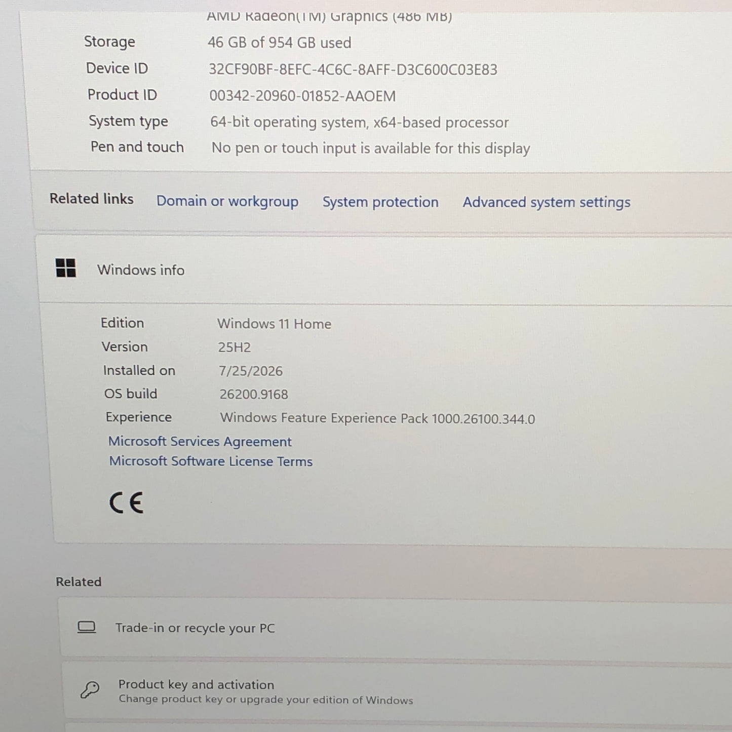 Lenovo Legion S7 7V95M4H 16" Ryzen 9 6900HX 3.3GHz 16GB RAM 1TB SSD AMD Radeon RX 6800S