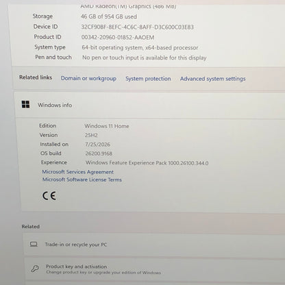Lenovo Legion S7 7V95M4H 16" Ryzen 9 6900HX 3.3GHz 16GB RAM 1TB SSD AMD Radeon RX 6800S