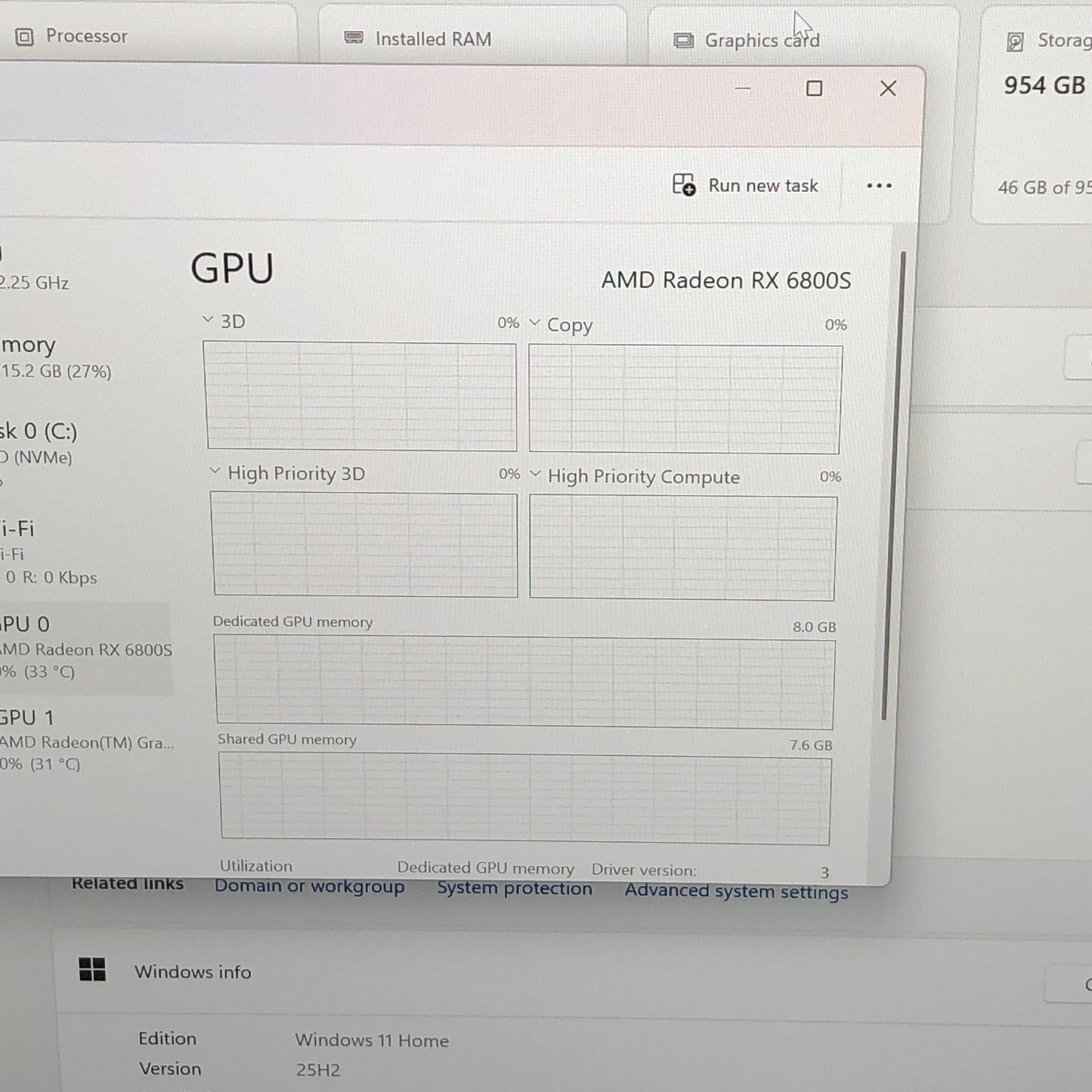Lenovo Legion S7 7V95M4H 16" Ryzen 9 6900HX 3.3GHz 16GB RAM 1TB SSD AMD Radeon RX 6800S