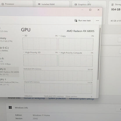 Lenovo Legion S7 7V95M4H 16" Ryzen 9 6900HX 3.3GHz 16GB RAM 1TB SSD AMD Radeon RX 6800S