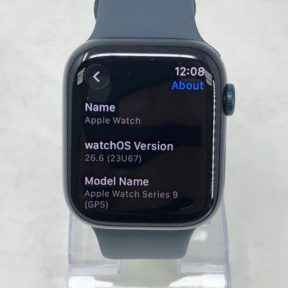 Apple Watch Series 9 45MM Midnight Aluminum Midnight Sport Band MR9A3LW/A