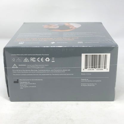 New Therabody TheraCup Cupping Massager TB03285-01 Black