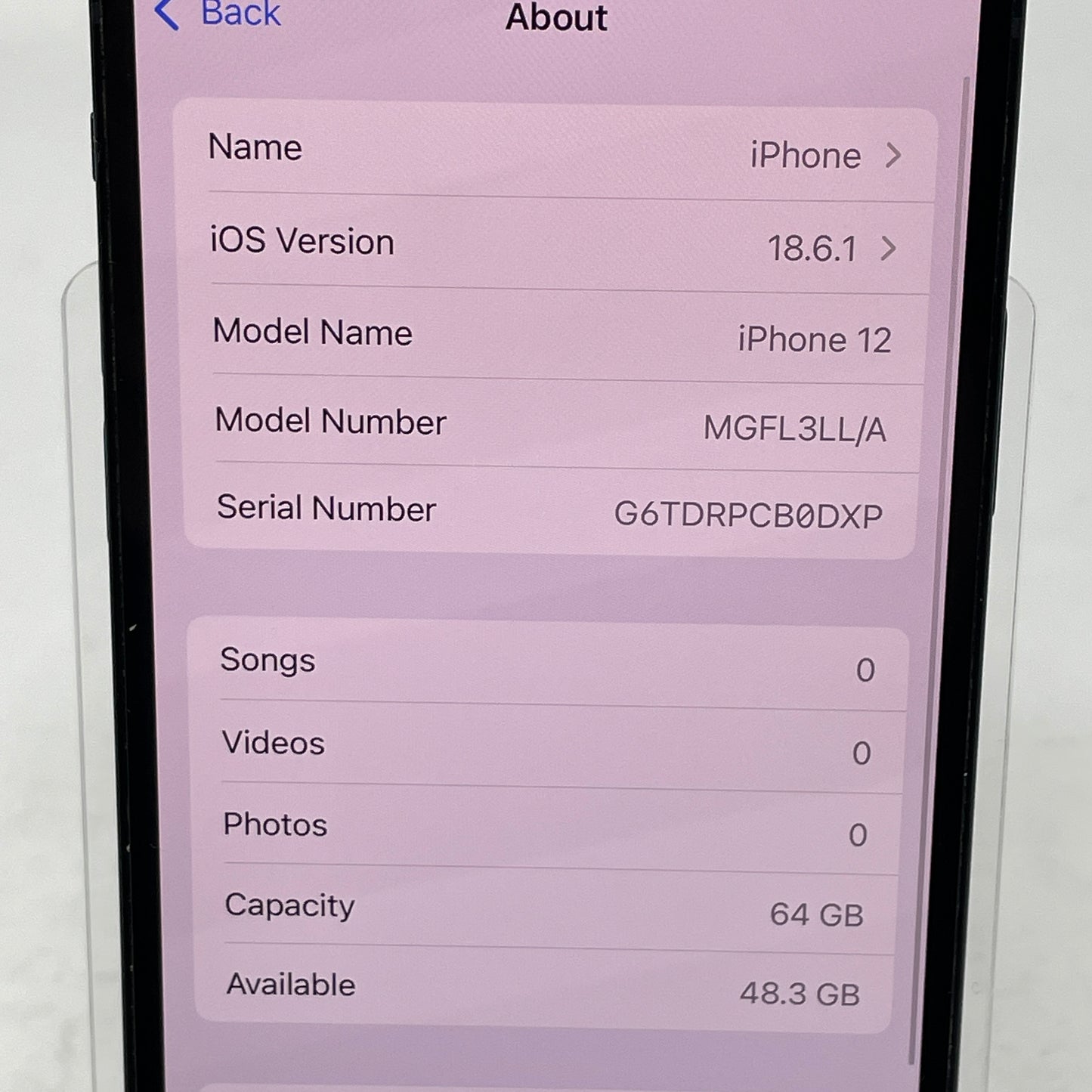 T-Mobile Apple iPhone 12 64GB Black MGFL3LL/A