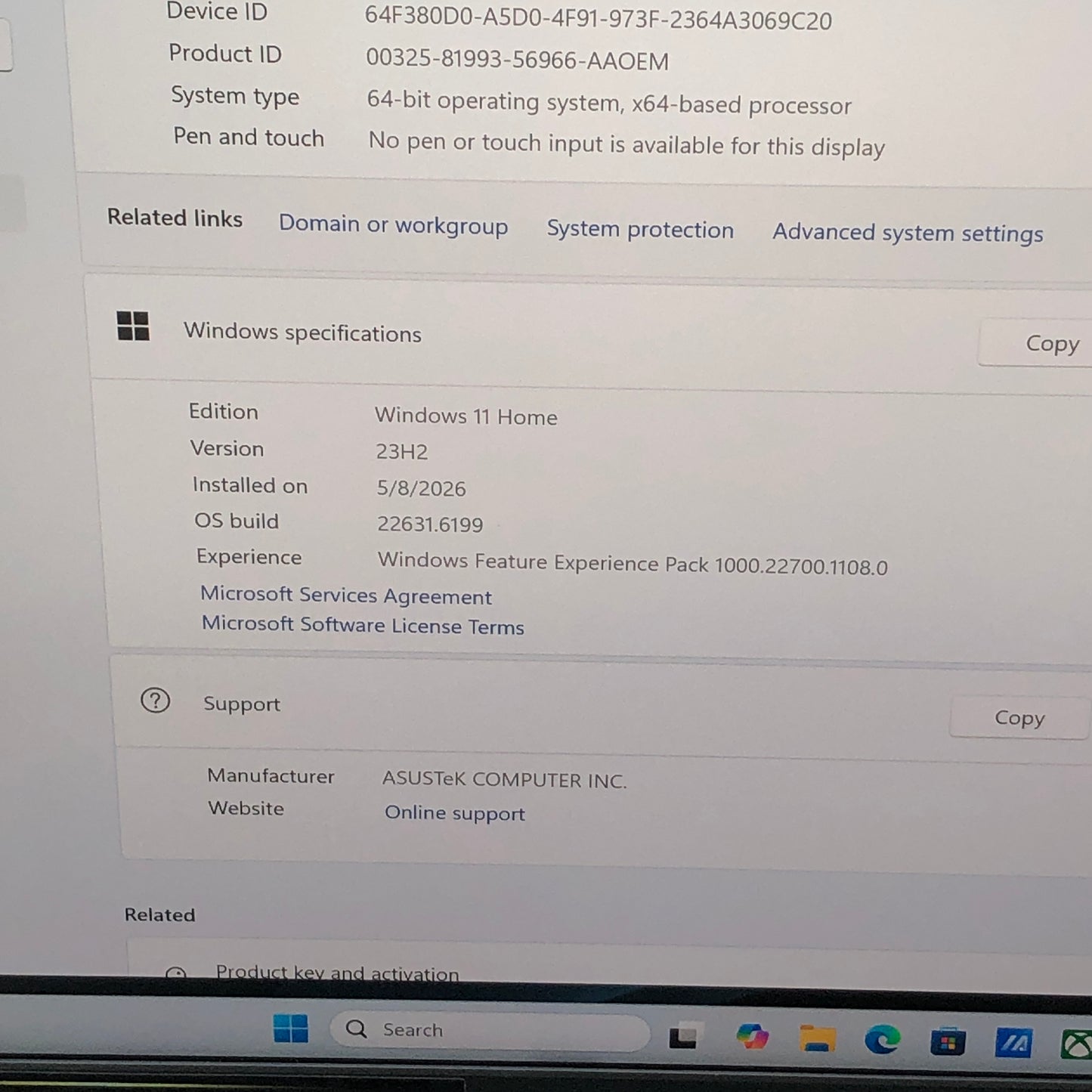 Asus ROG Zephyrus M15 M15 15.6" i7-10750H 2.59Ghz 16GB RAM 1TB SSD GeForce RTX 