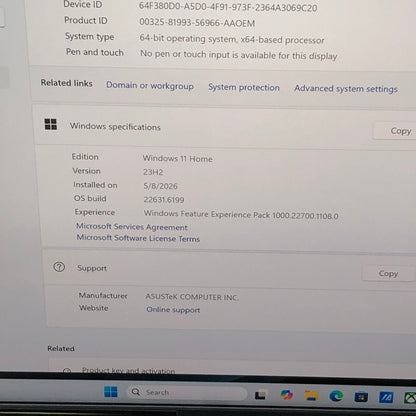 Asus ROG Zephyrus M15 M15 15.6" i7-10750H 2.59Ghz 16GB RAM 1TB SSD GeForce RTX 