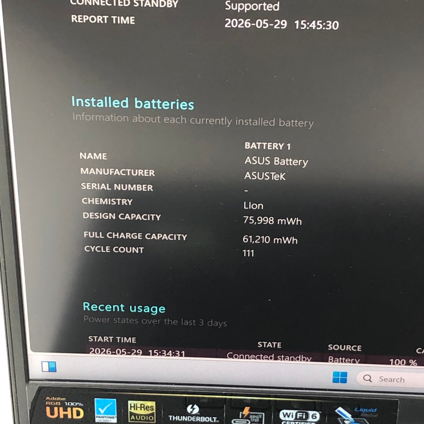 Asus ROG Zephyrus M15 M15 15.6" i7-10750H 2.59Ghz 16GB RAM 1TB SSD GeForce RTX 