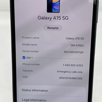 T-Mobile Samsung Galaxy A15 4GB RAM 128GB SM-A156U Blue