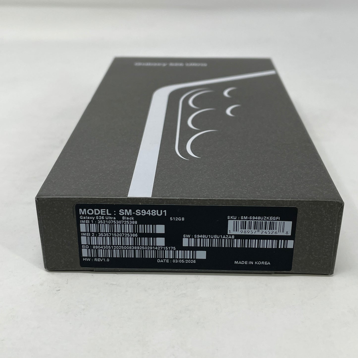 New GSM Unlocked Samsung Galaxy S26 Ultra 12GB RAM 512GB SM-S948U1 Black