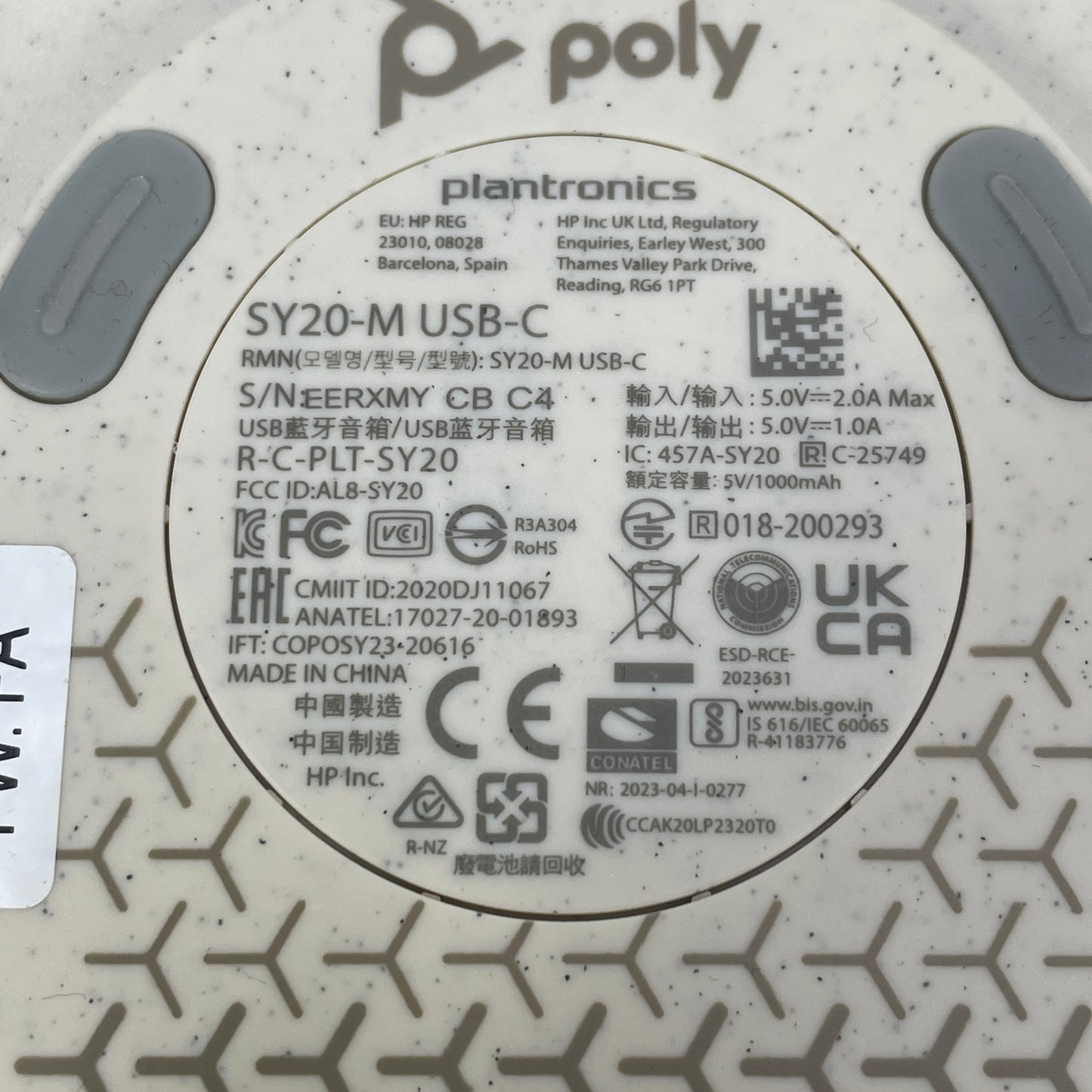 Plantronics Poly Sync 20 Portable Smart Speakerphone