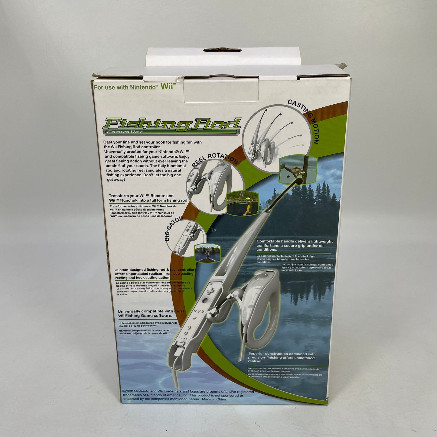  Reel Fishing Anglers Dream Bundle Game Fishing Rod Nintendo Wii Big Box Variant