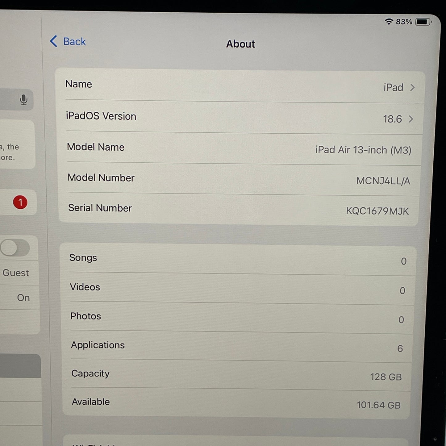 WiFi Only Apple iPad Air 13" M3 128GB Blue MCNJ4LL/A