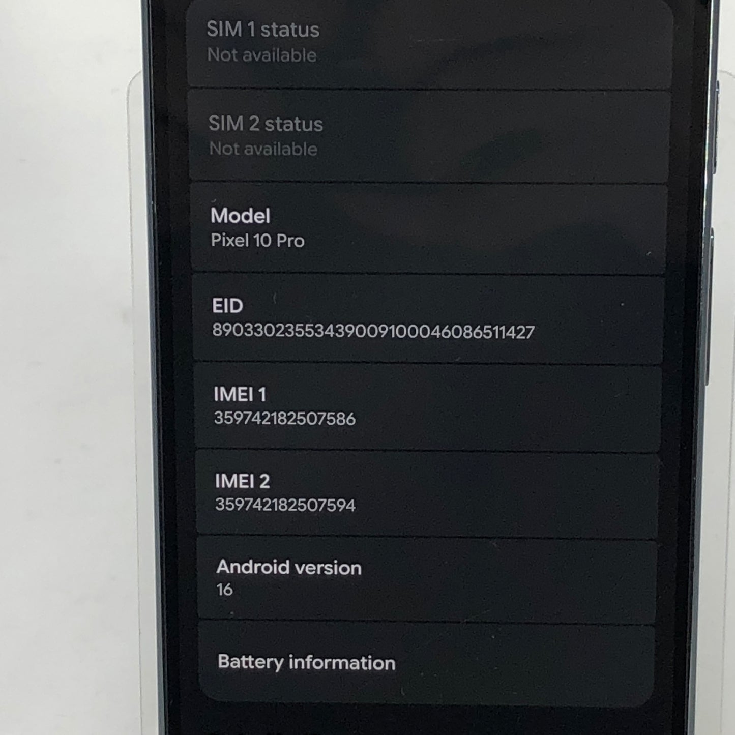 Factory Unlocked Google Pixel 10 Pro 1TB Obsidian GA09934