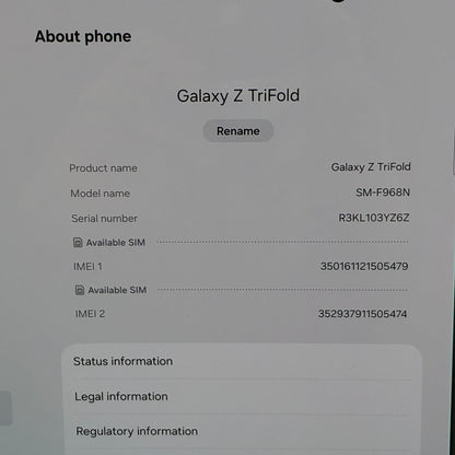 Samsung Galaxy Z Trifold-512GB-Crafted Black