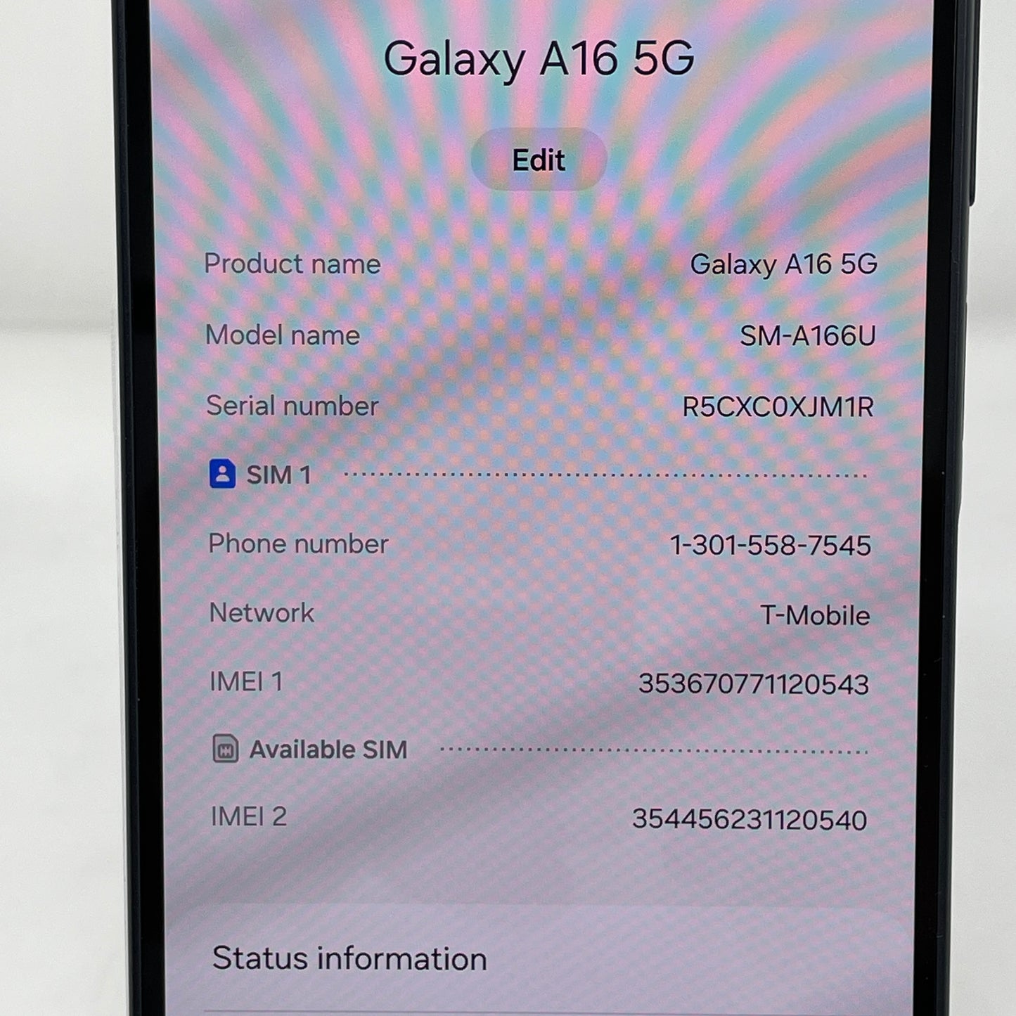 T-Mobile Samsung Galaxy A16 5G 4GB RAM 128GB SM-A166U Blue