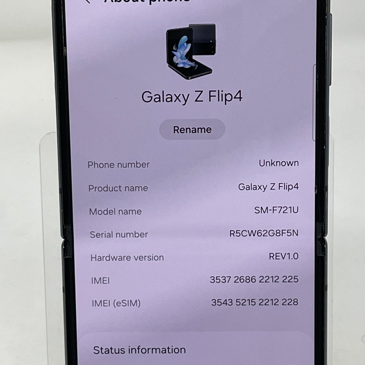 Verizon Samsung Galaxy Z Flip4 8GB RAM 256GB SM-F721U Black