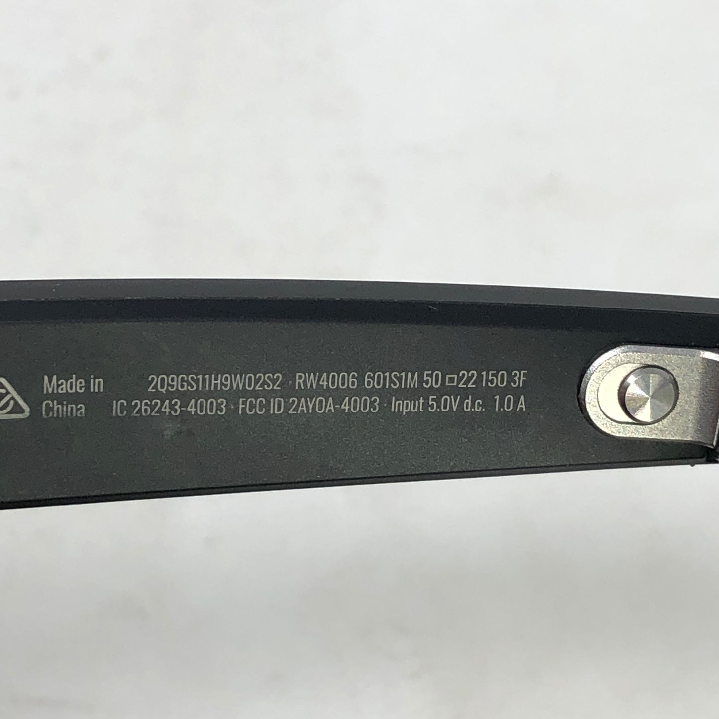 Ray-Ban Meta Wayfarer Gen 1 Matte Black Transitions RW4006 601S1M Smart Glasses