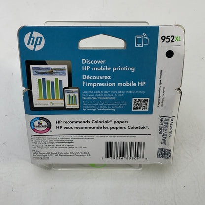 New HP 952XL Black Inkjet Cartridge F6U19AN