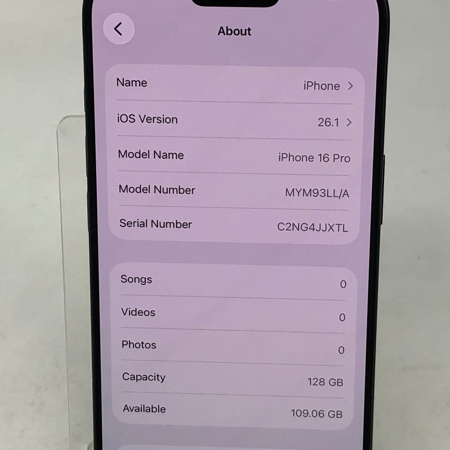 Factory Unlocked Apple iPhone 16 Pro 128GB Black MYM93LL/A