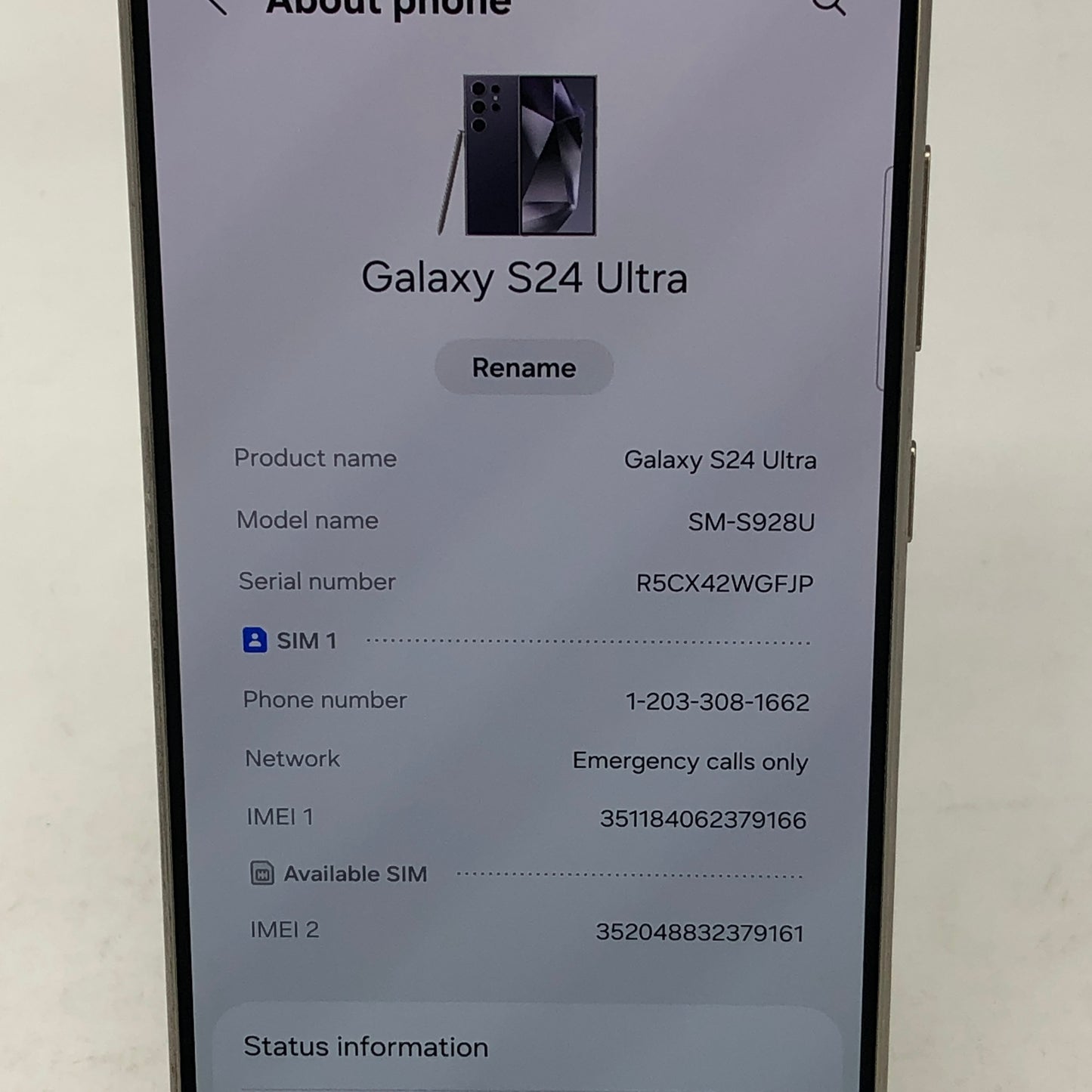 T-Mobile Samsung Galaxy S24 Ultra 12GB RAM 256GB SM-S928U Purple