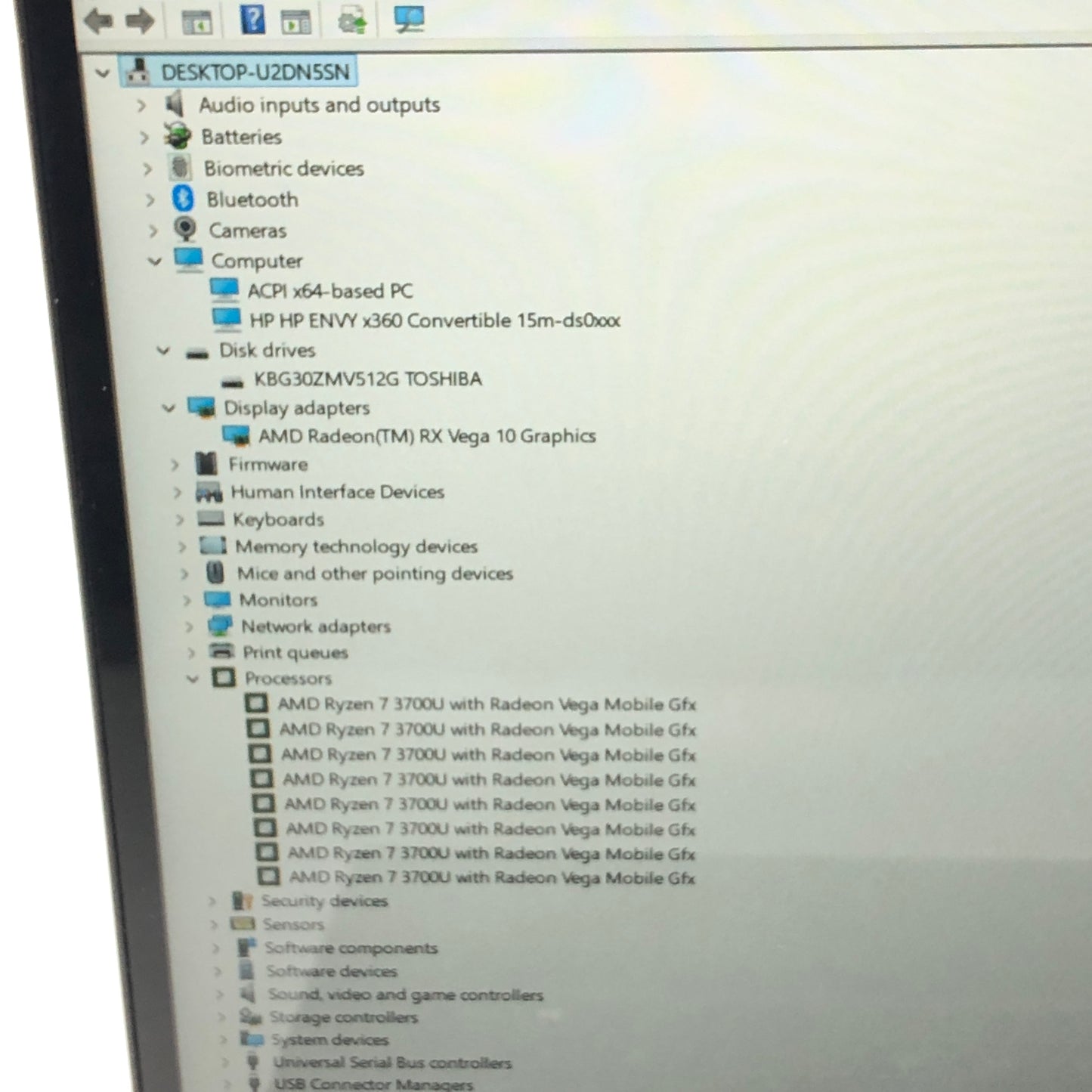 HP Envy x360 15M-DS0023DX 15.6" Ryzen 7 3700U 2.3GHz 8GB RAM 512GB SSD