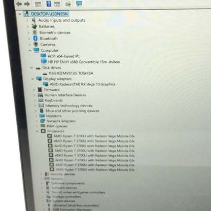 HP Envy x360 15M-DS0023DX 15.6" Ryzen 7 3700U 2.3GHz 8GB RAM 512GB SSD