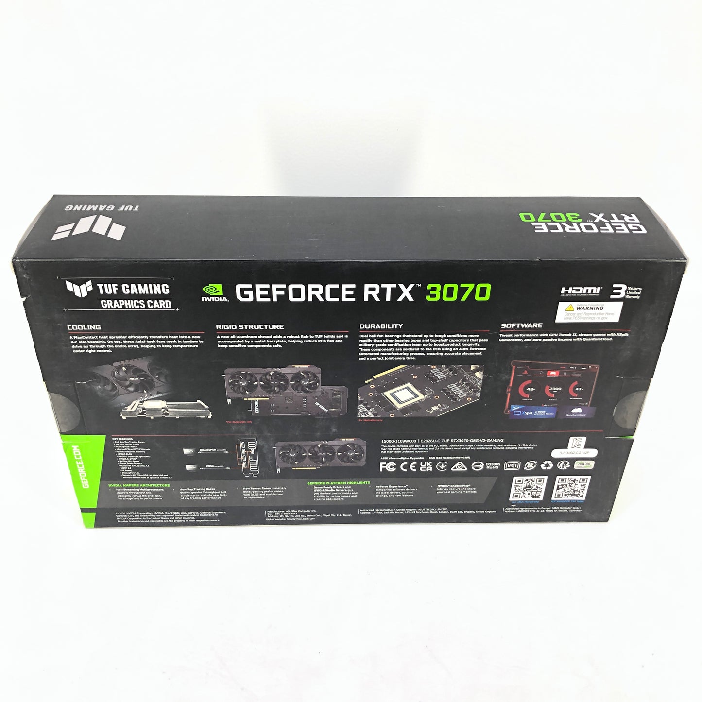 New Asus GeForce RTX 3070 OC V2 8GB GDDR6 Graphics Card 