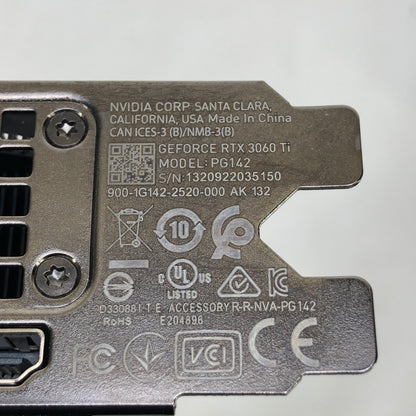 NVIDIA GeForce RTX 3060 Ti 8GB GDDR6 Graphics Card 900-1G142-2520-000