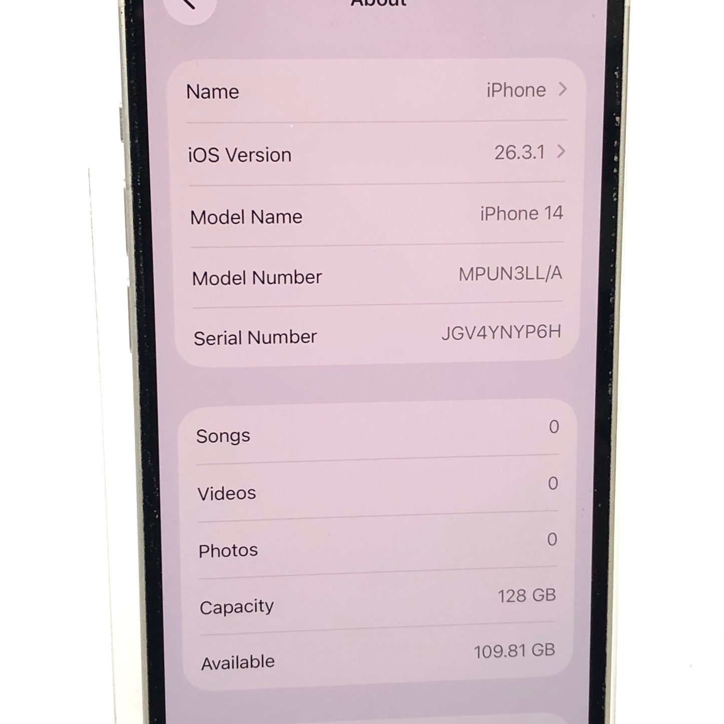 T-Mobile Apple iPhone 14 128GB Starlight MPUN3LL/A