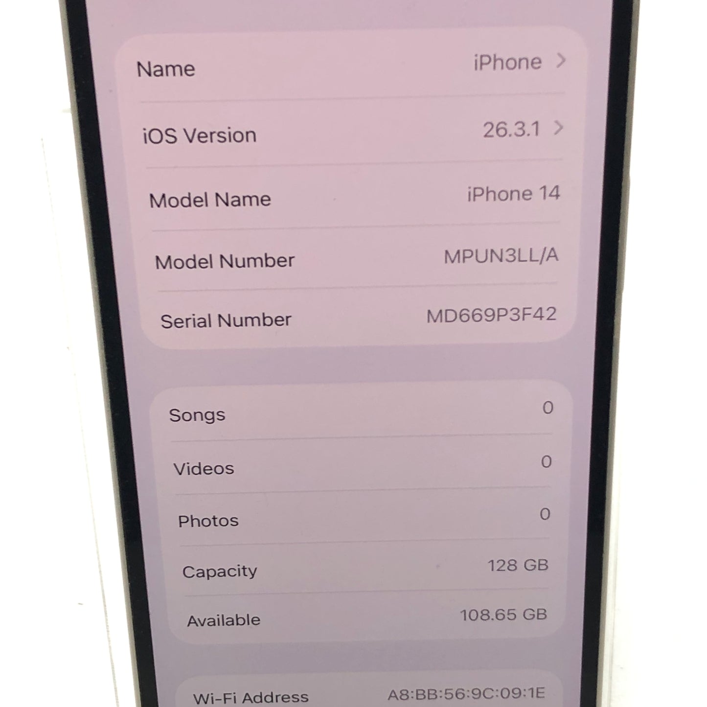 Factory Unlocked Apple iPhone 14 128GB Starlight MPUN3LL/A