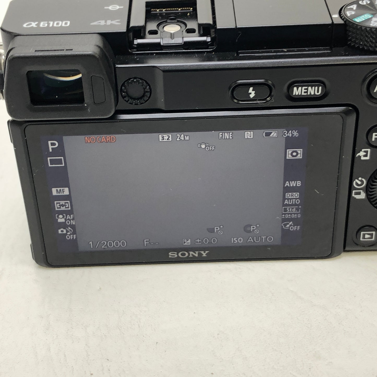 Sony Alpha a6100 24.2MP Mirrorless SLR Digital Camera W/ 16-50mm Lens
